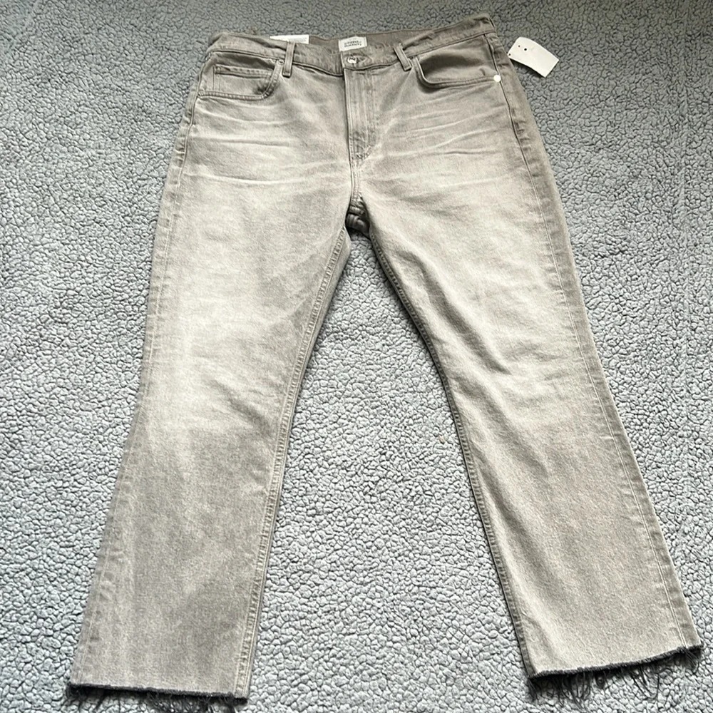 NWT Citizens of Humanity Isola Straight Crop Quartz Grey - Picture 3 of 9